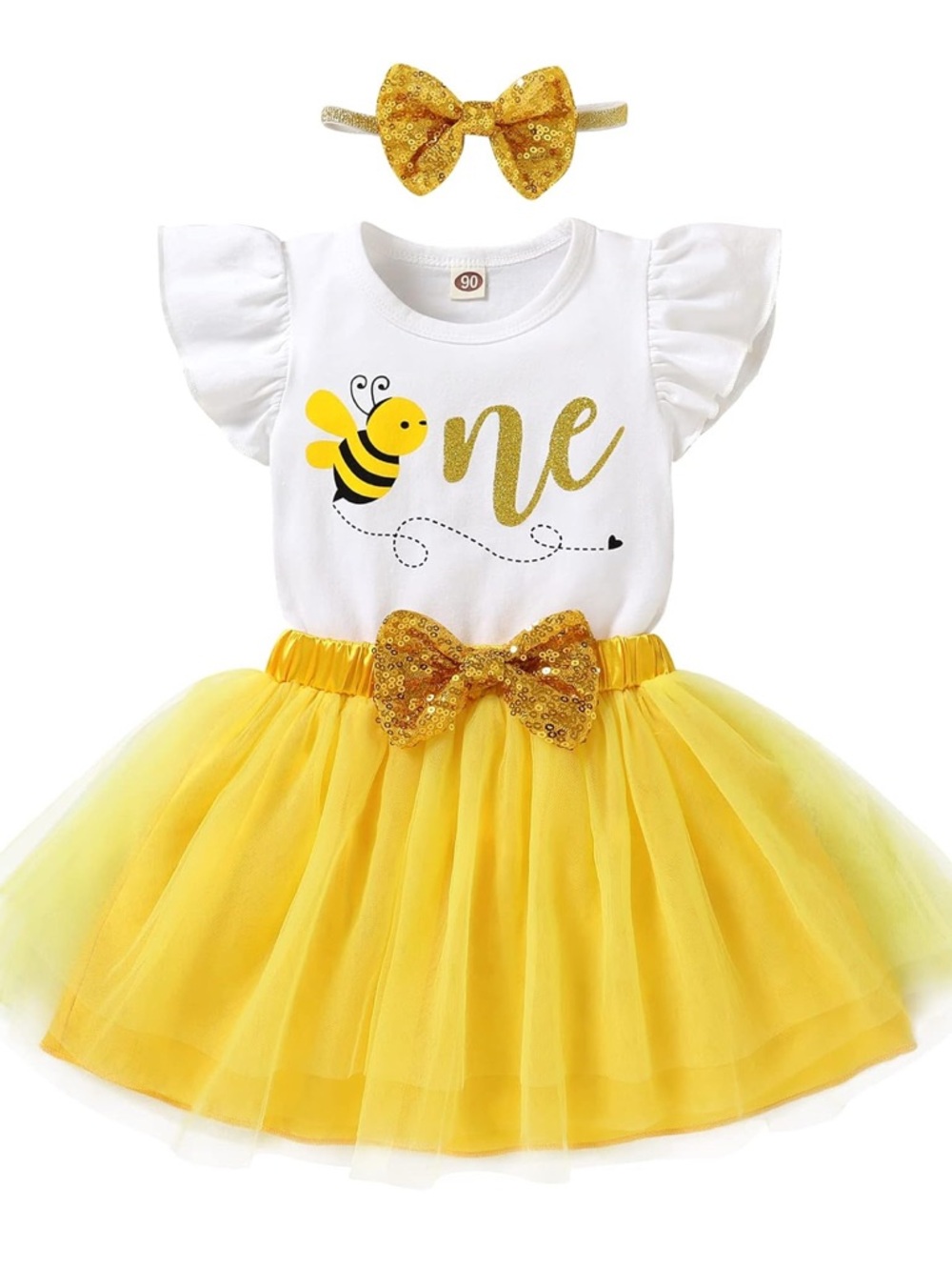 Never Worn, One Bee Tutu Skirt Set